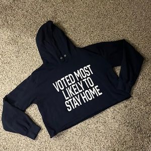 Southern Spirit navy cropped hoodie size medium